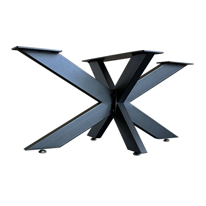 Support pied de table basse SPIDER en acier noir 98x58x43 Châssis de table Piétement meuble Pied en croix