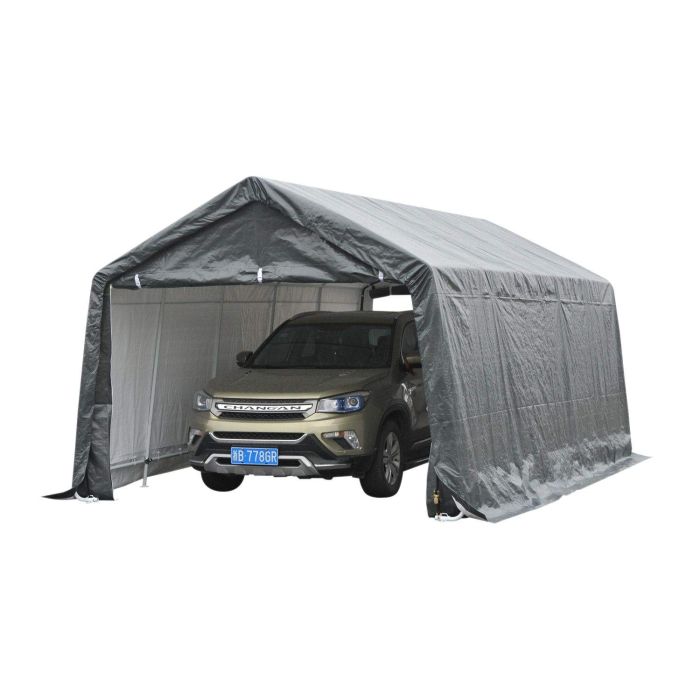 Carport extérieur,tente pour automobile, tente garage 6x3.6x2.75m
