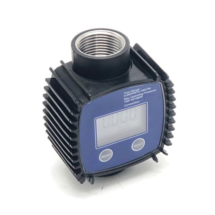 Débitmètre numérique pour pompe de transfert de fluide Diesel, Kérosène,  Eau, AdBlue® 10-100 l/min, 1'', Compteur d'eau et liquide