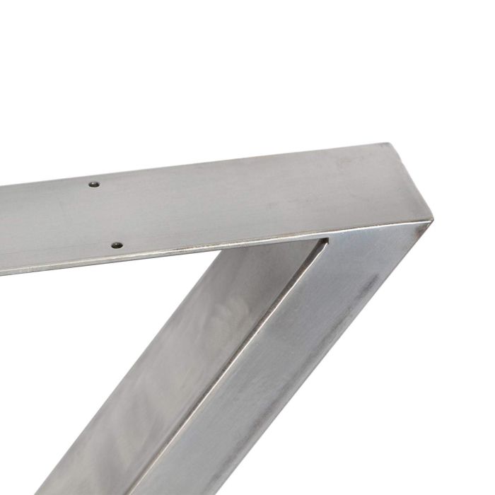 Jeu de 2 Pieds de table en acier brut vernis format X, Pieds de table métal 60x72cm