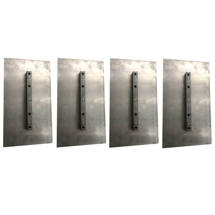 4 Pales de finition pour truelle mécanique (265x150mm), lames lisseuse mécanique