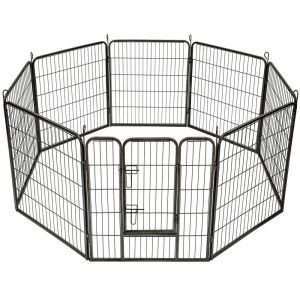 MaxxPet enclos pour chiots 107x71x73 cm - Avec plaque de base - Avec plaid  - Cage pour chien - Chenil pour chiots - Parc pour chiens - Noir - MANOMANO  FR