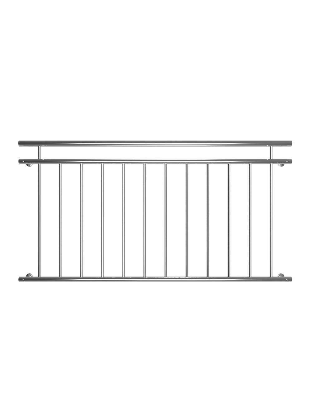 Garde-corps de porte fenêtre 156x90cm balustrade main courante rambarde acier inoxydable