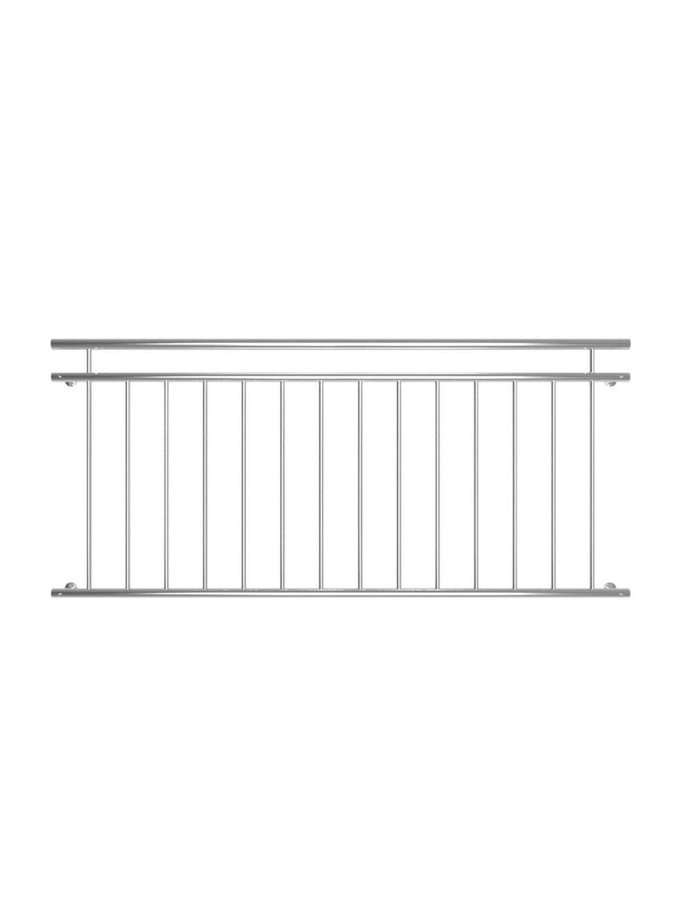 Garde-corps de porte fenêtre 184x90cm balustrade main courante rambarde acier inoxydable