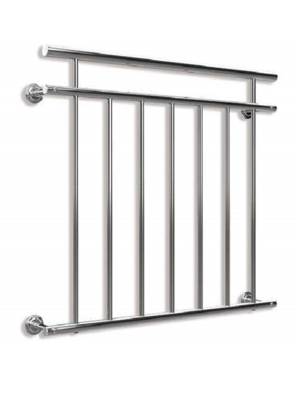 Garde-corps de porte fenêtre 100x90cm balustrade main courante rambarde acier inoxydable