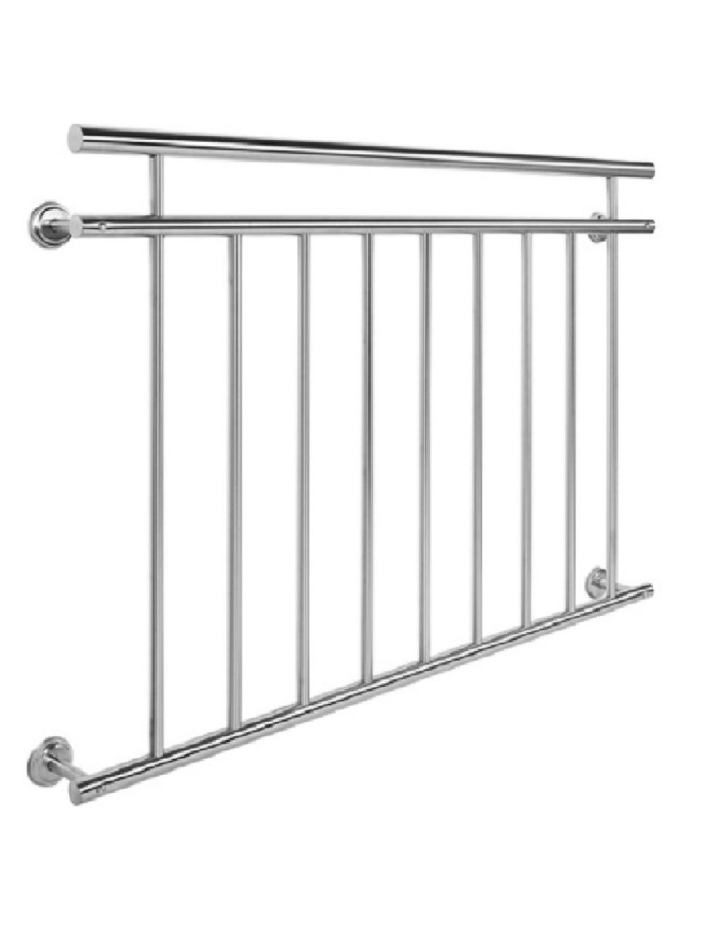 Garde-corps de porte fenêtre 128x90cm balustrade main courante rambarde acier inoxydable