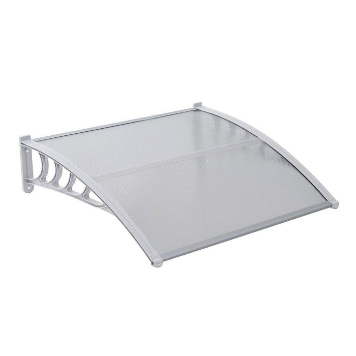Auvent de porte 100x150cm, abri de porte d'entrée, avant-toit transparent, porche