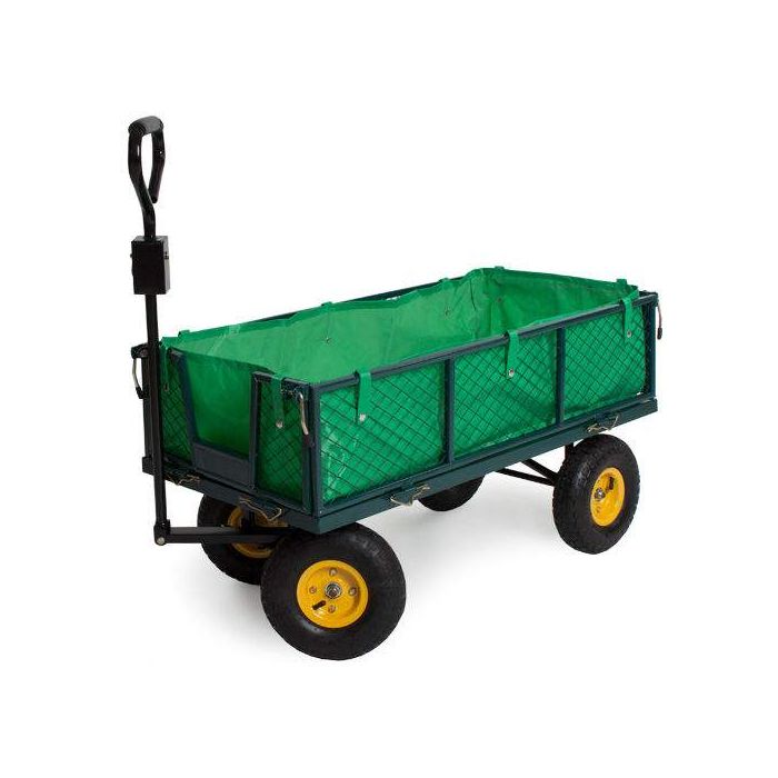 Chariot de jardin, remorque à main, avec bâche, cotés amovibles, Max 350Kg