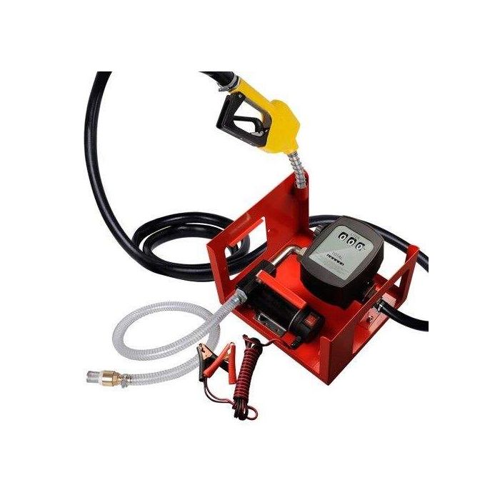 Pompe à fuel / gasoil avec clapet anti-retour, crépine d'aspiration, 12V 40l/min 150W, Pistolet automatique