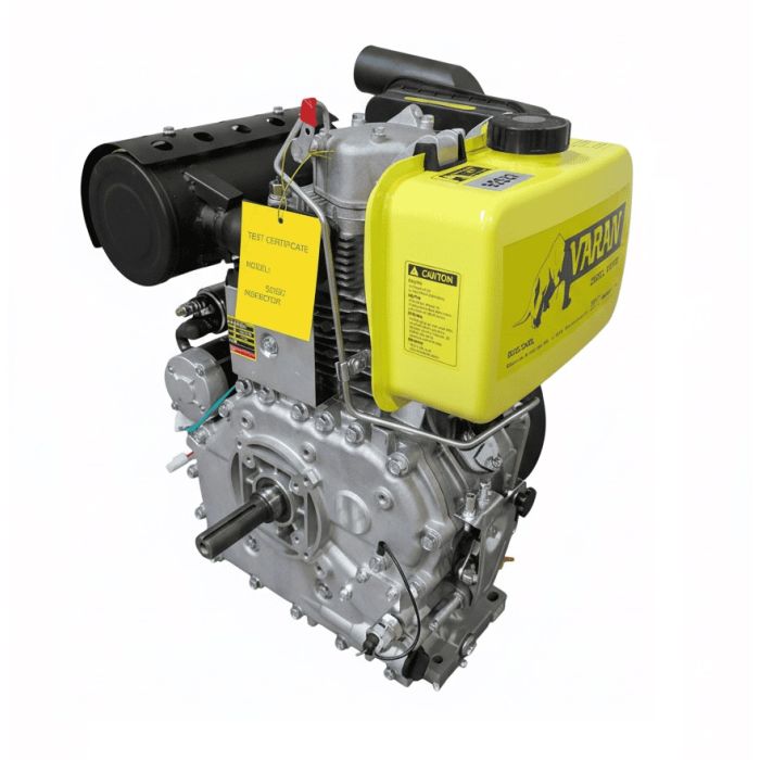 Moteur Diesel 18CV 660cc mono cylindre vertical avec sortie 1'' (25.4mm) + Démarrage Electrique
