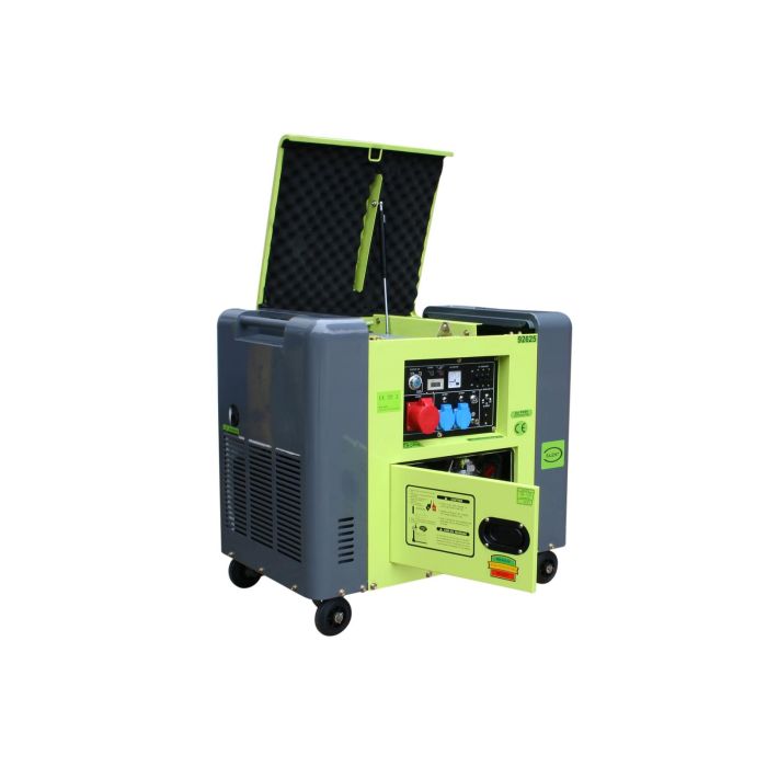 Groupe électrogène Diesel insonorisé Type Panda 400V+230V 6.25kVa, Dém. Auto. ATS