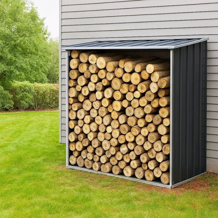 Abri pour stockage de bois 163 x 83 x 154cm, Abri buches et range buches