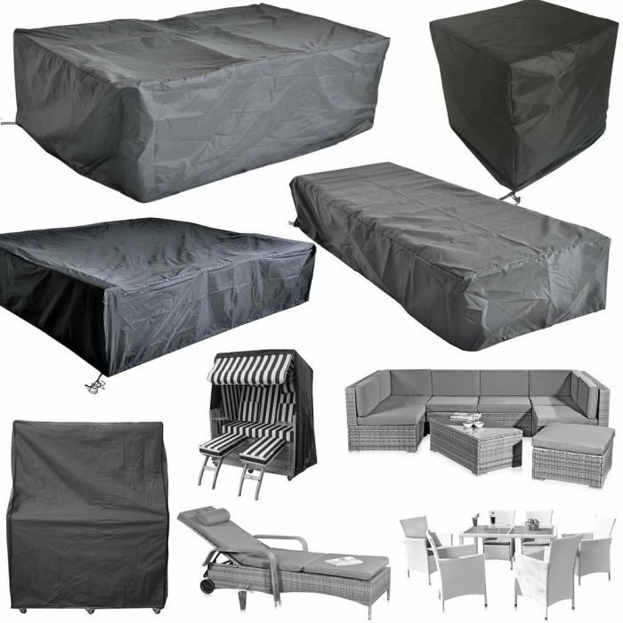 Housse de protection pour tables et meubles de jardin, Oxford 210D + traitement UV, 210x67x30cm