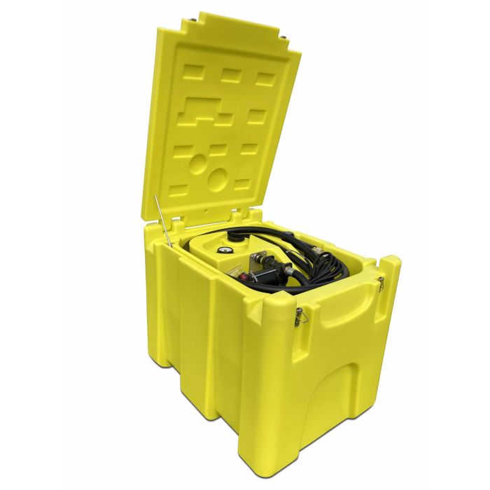 Réservoir transportable à carburant 200 litres avec pompe de transfert 12v 3000l/h, Cuve de transport nomade diesel et huile