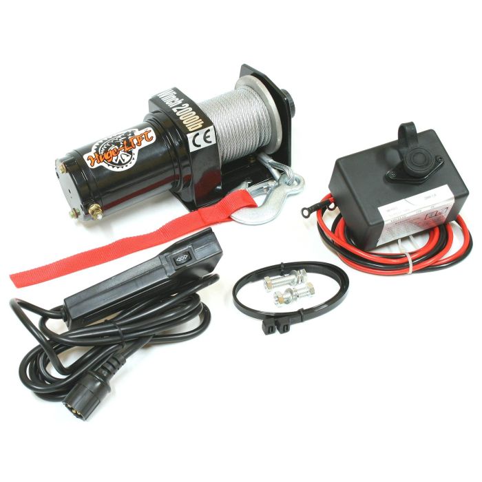 Treuil électrique 12V 907Kg / 1814Kg 700W, Treuil à câble longueur 15m Ø4mm