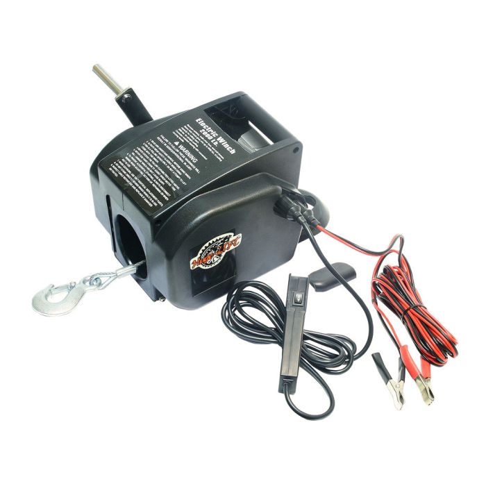 Treuil électrique 12V 907KG, Treuil à câble longueur 9.2m Ø4.75mm pour quad, bateau, auto...