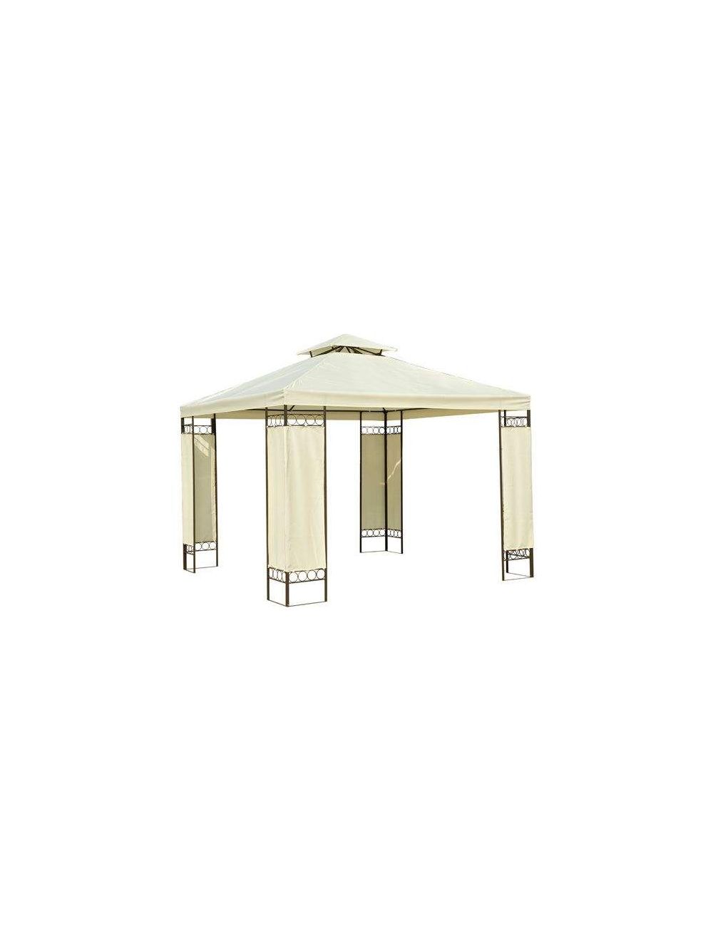 Tente de Réception, tonnelle, Barnum, Pavillon de Jardin, Beige 3 X 3 M