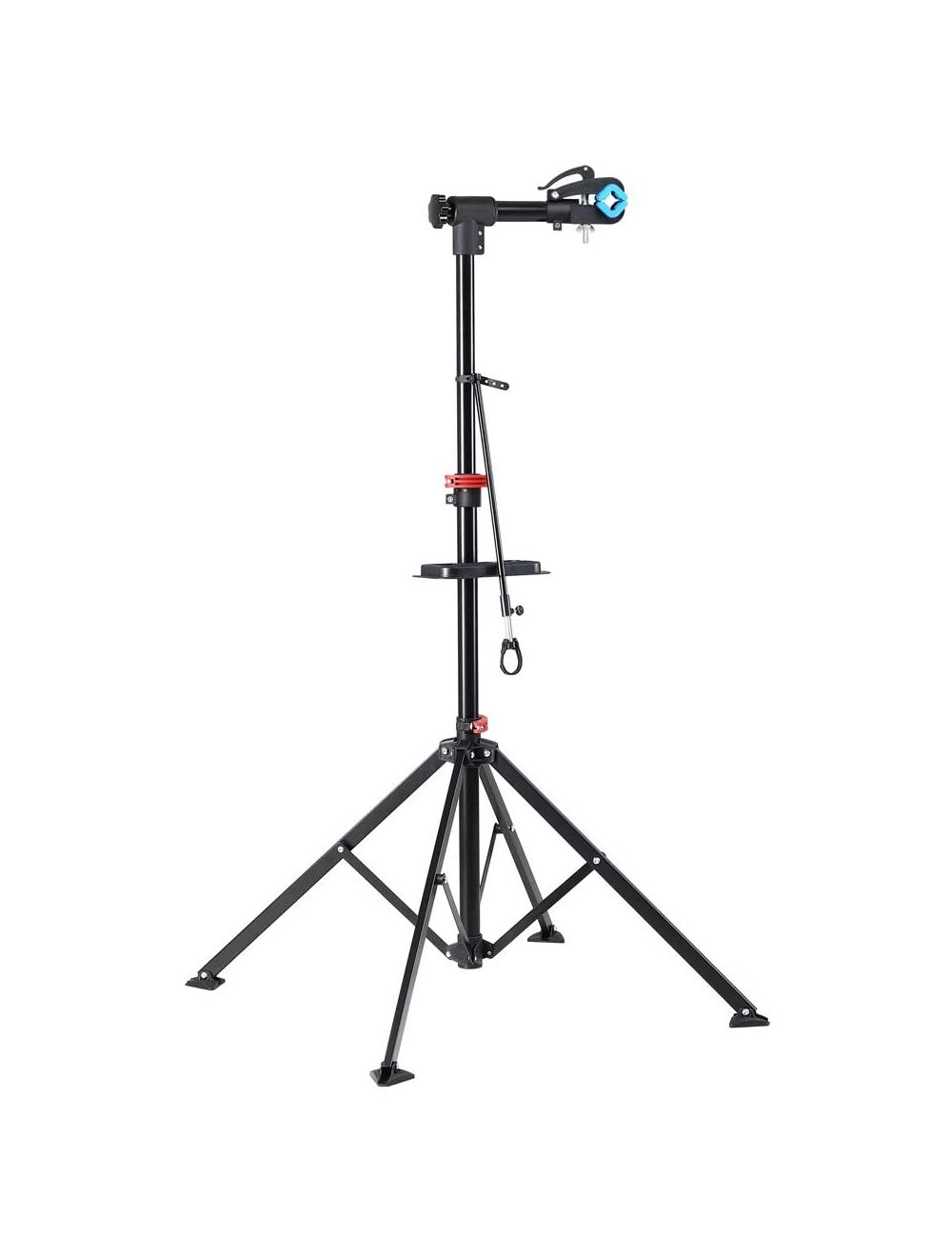 Pied d'atelier pour vélo, télescopique et ajustable en hauteur (108-190cm), support vélo, max 30kg