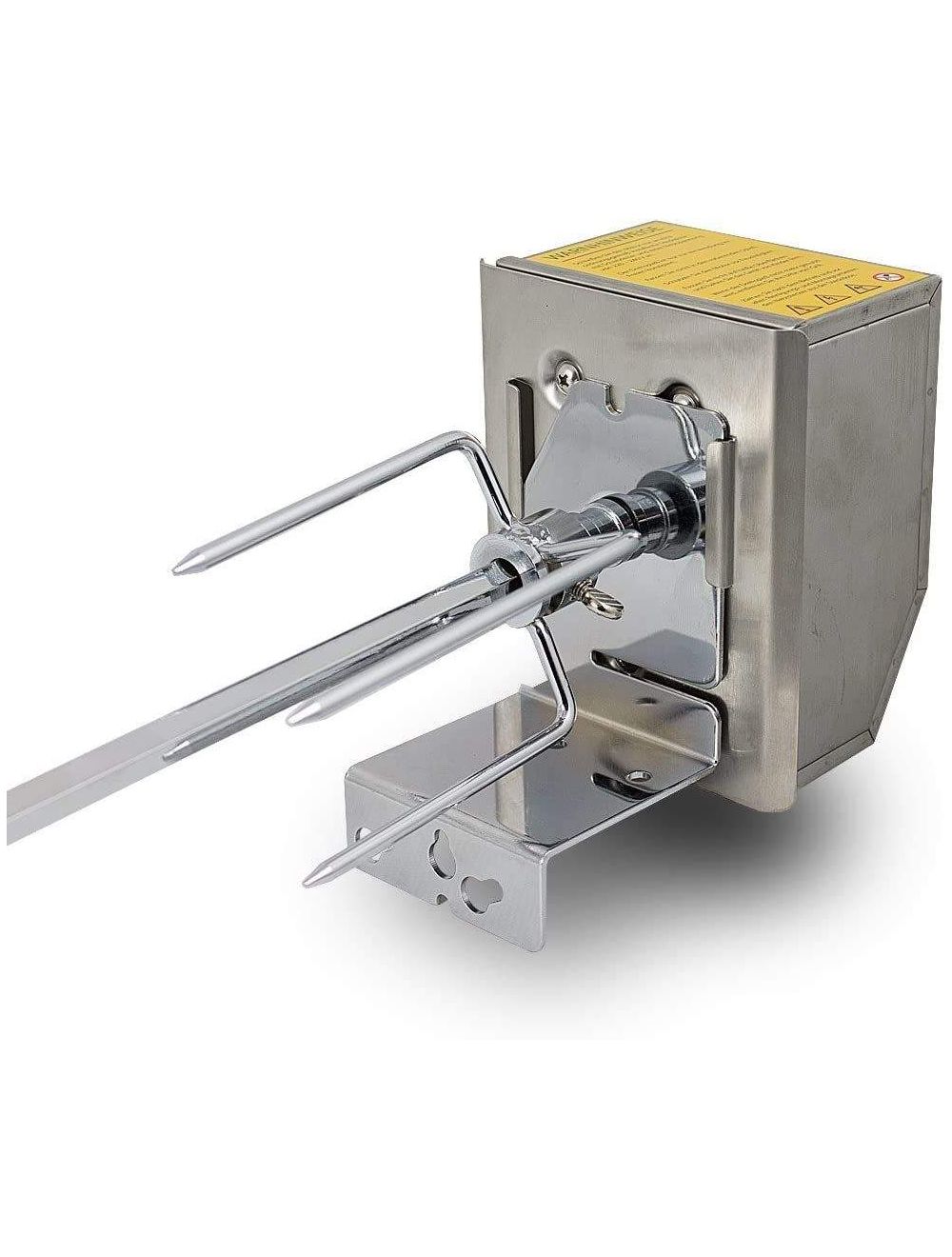 Tournebroche électrique rôtissoire inox pour barbecue, grill, tourne-broche 102cm 230V 4W 2-3 RPM