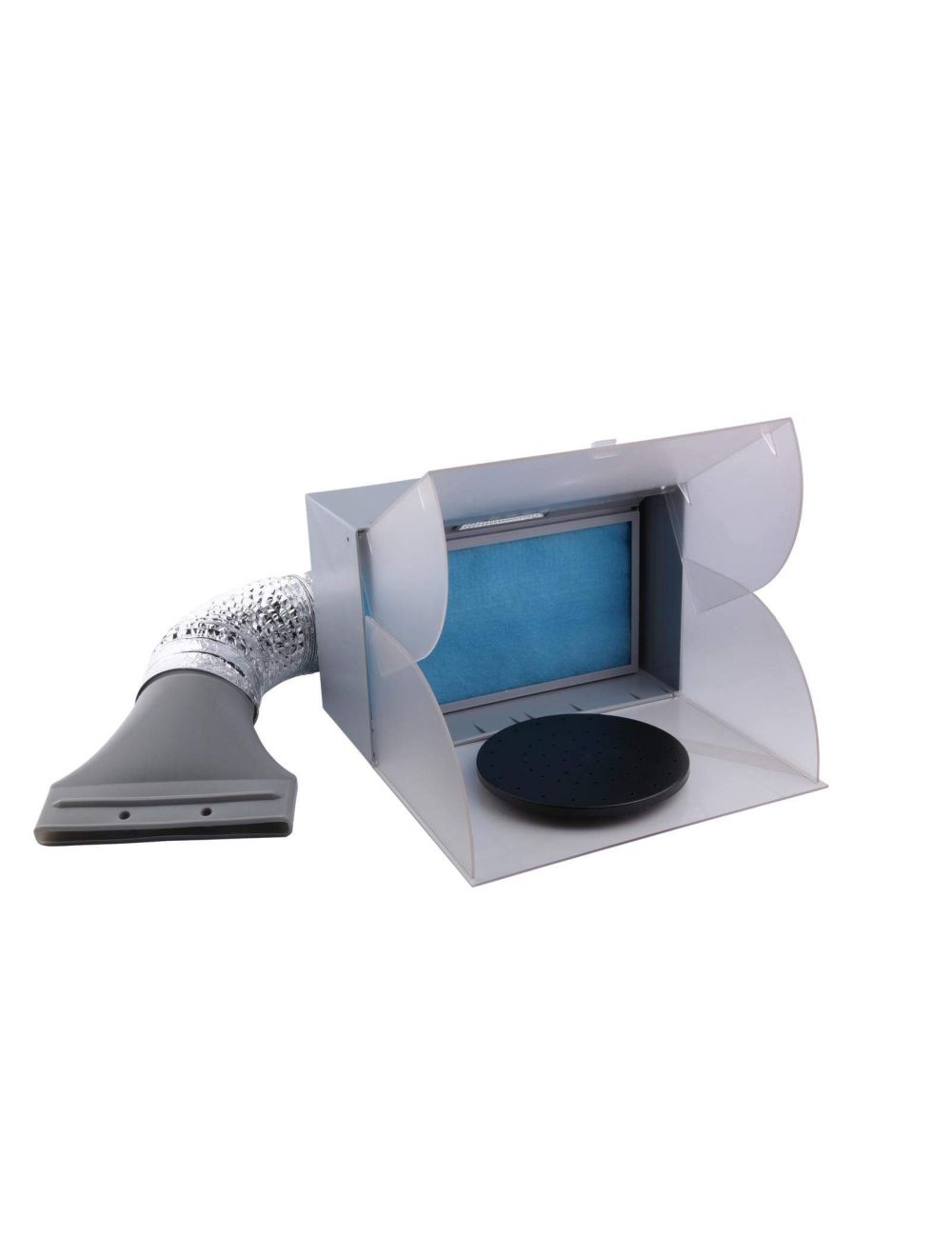 Mini Cabine de Peinture Cabine d'aspiration 3m³/min, éclairage LED et tuyau d'évacuation