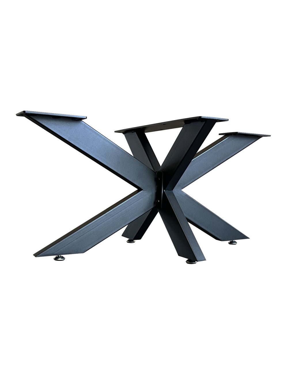 Support pied de table SPIDER en acier noir 150x78x71 Châssis de table Piétement meuble Pied en croix