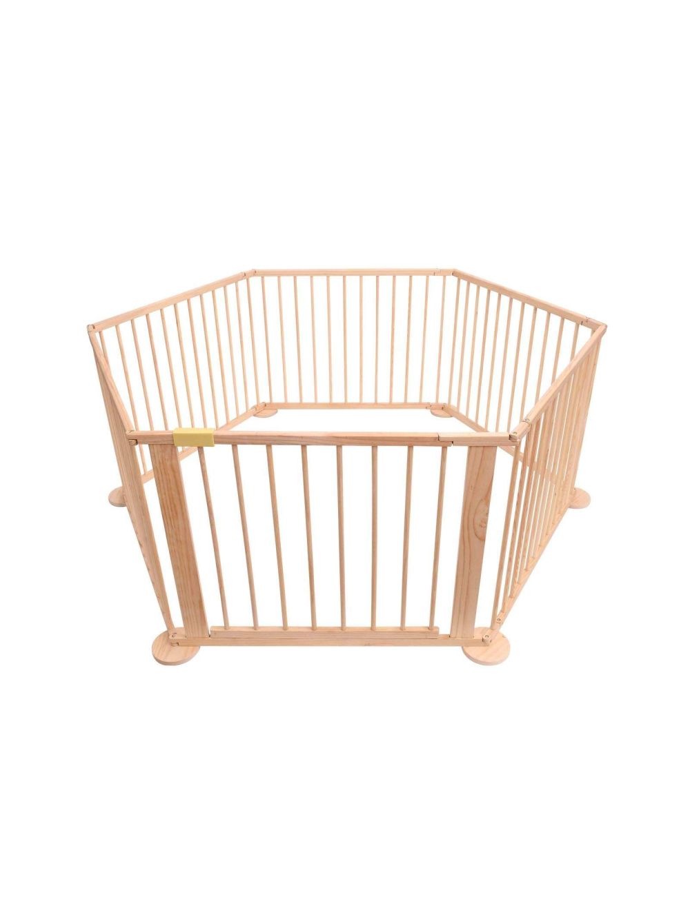 Parc bébé hexagonal modulable en bois 5.4m, 6 panneaux de 70x90 cm
