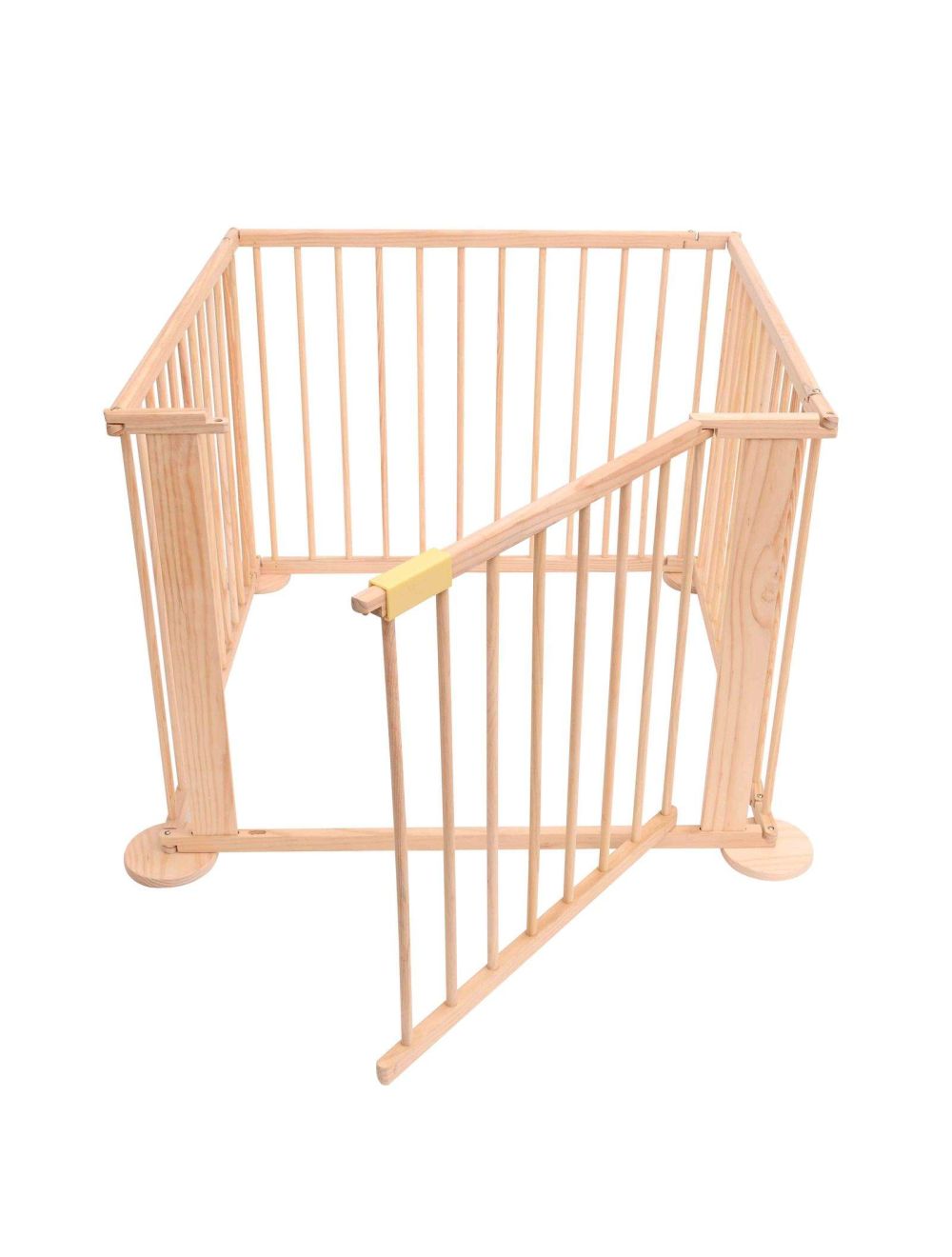 Parc bébé carre en bois 3.6m, 4 panneaux de 70x90 cm