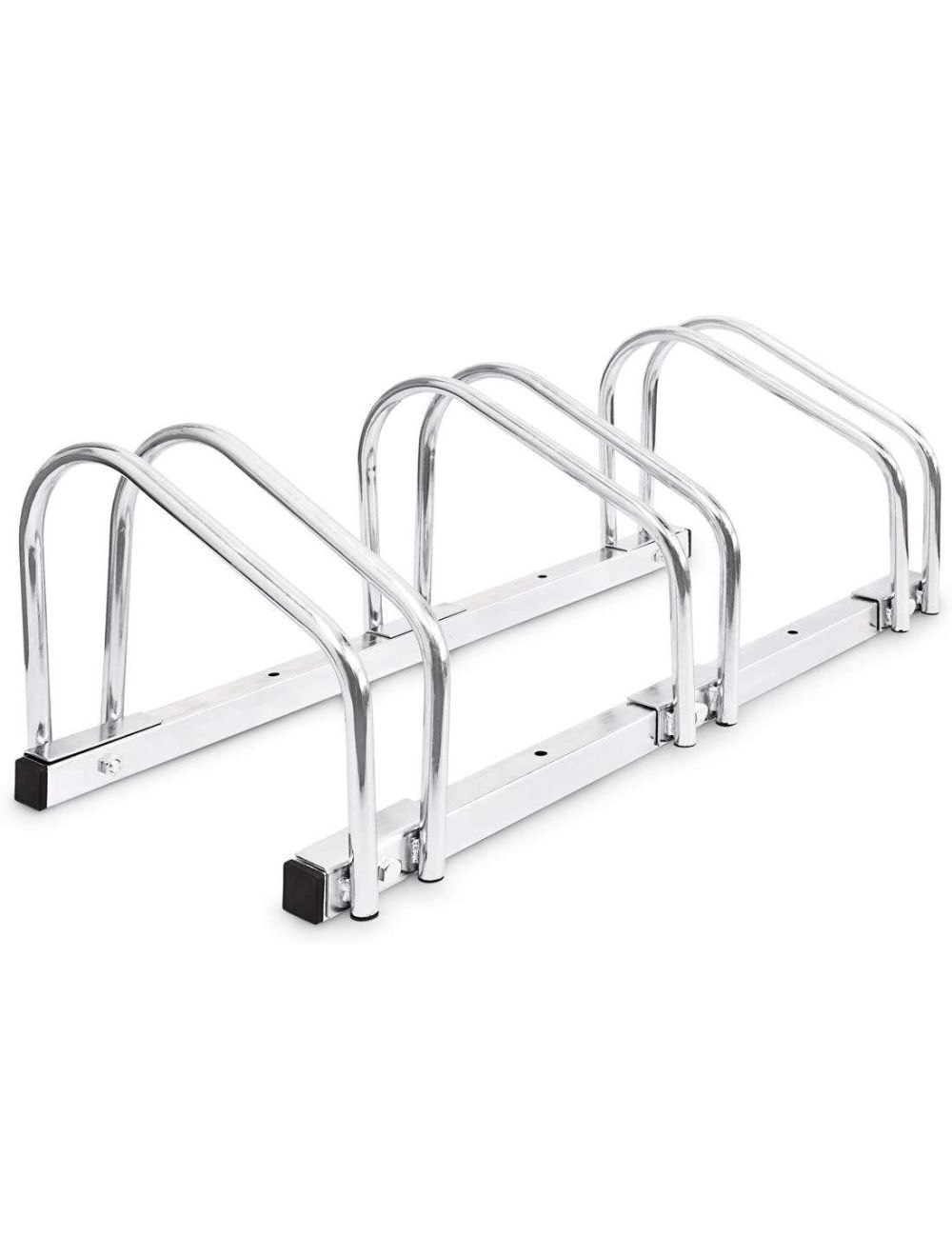 Rack à vélos, support de rangement bicyclette, râtelier vélo, Support pour 3 vélos, au sol ou mural