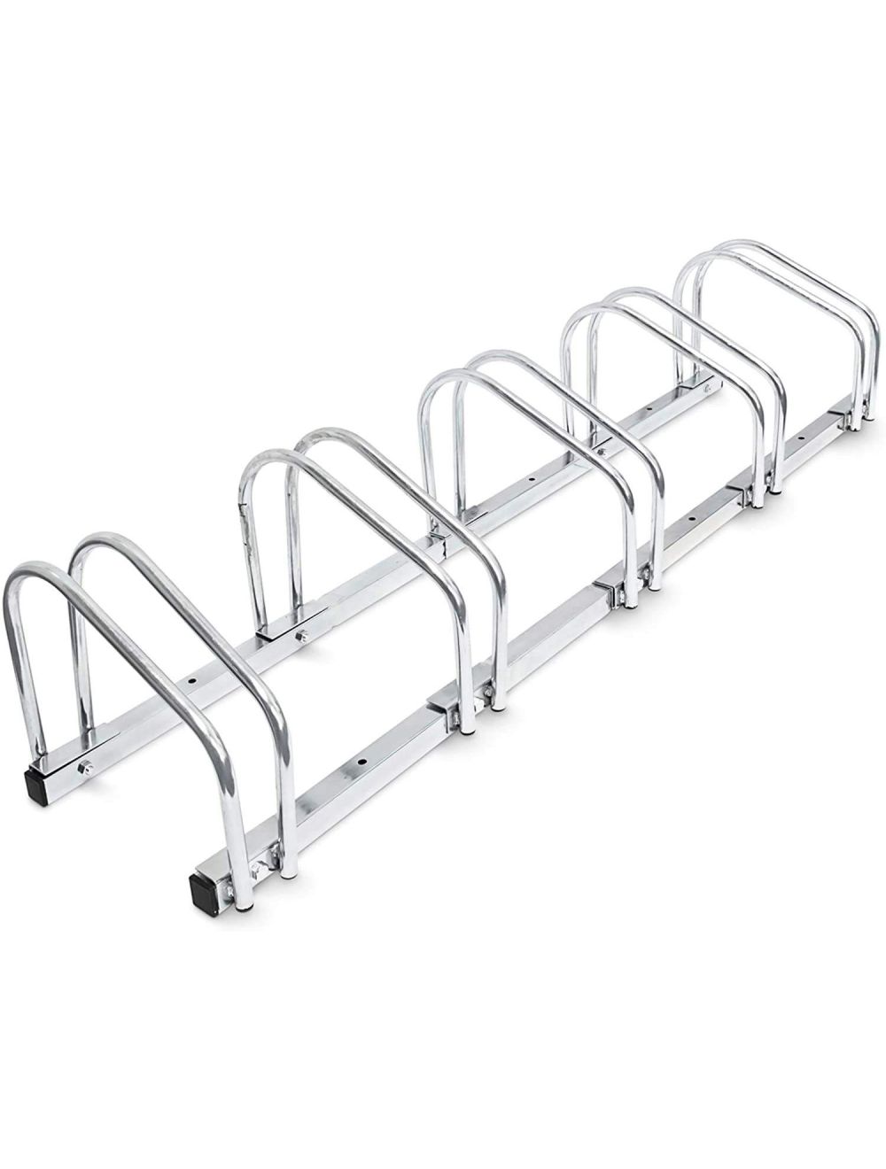 Rack à vélos, support de rangement bicyclette, râtelier vélo, Support pour 5 vélos, au sol ou mural