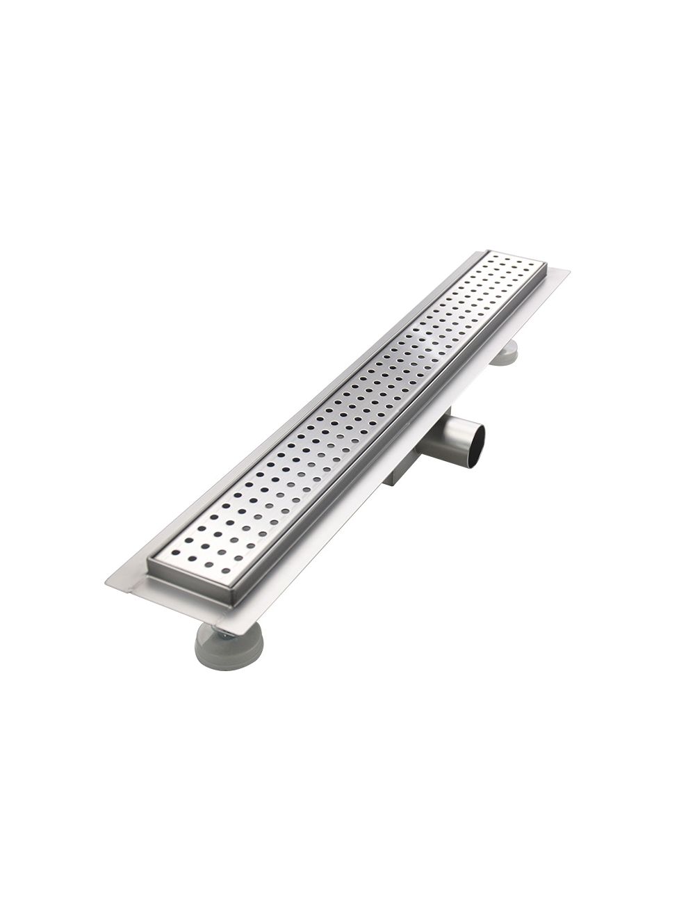 Caniveau de douche 70cm en inox, sterfput de douche, hauteur ajustable 98-142mm