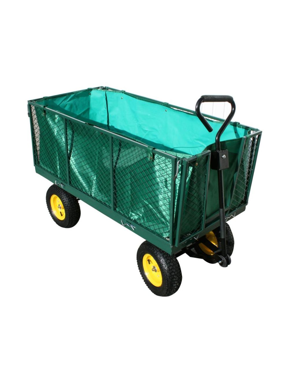 Chariot de jardin XXL, remorque à main, avec bâche, cotés amovibles, Max 600Kg