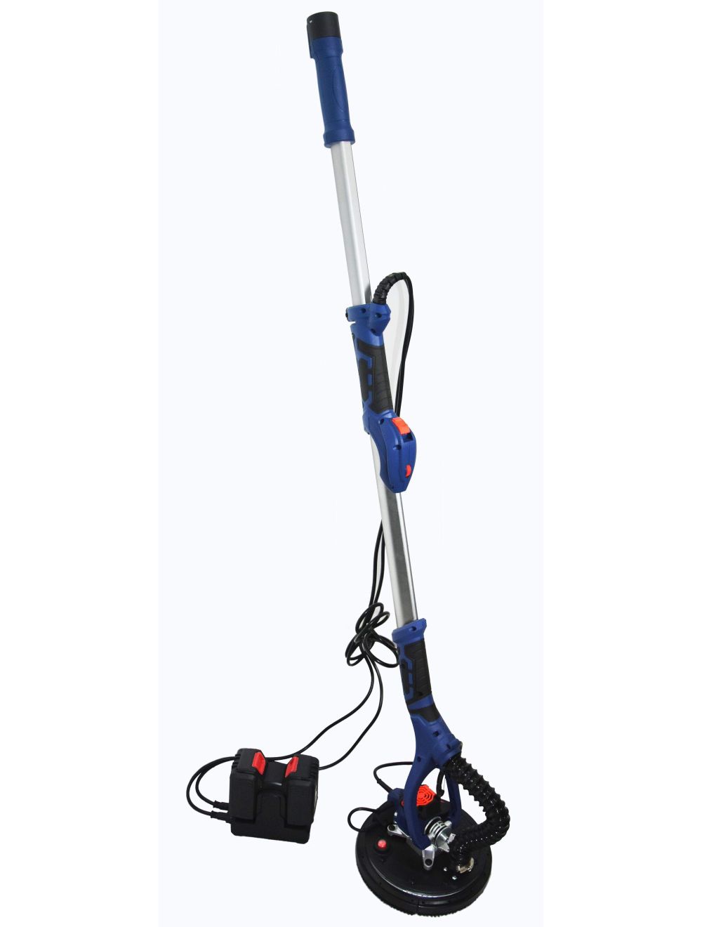 Ponceuse à bras girafe sans fils, sur batterie 40V 4Ah avec rallonge pour plâtre et plaque de plâtre