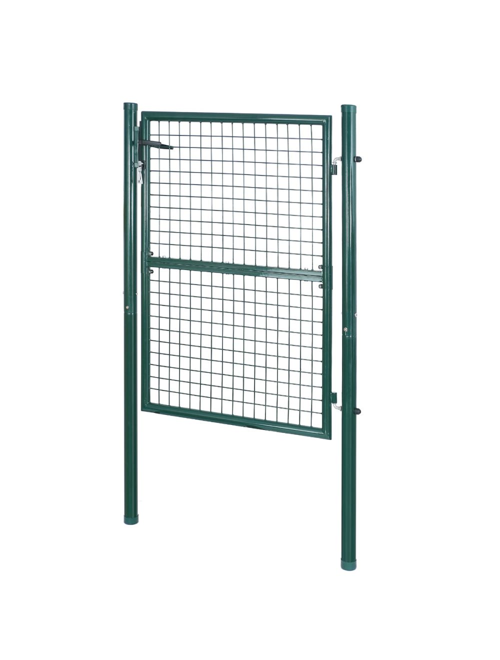 Barrière de jardin, Portillon de jardin 106x125cm vert, Porte de jardin, Portail de clôture 