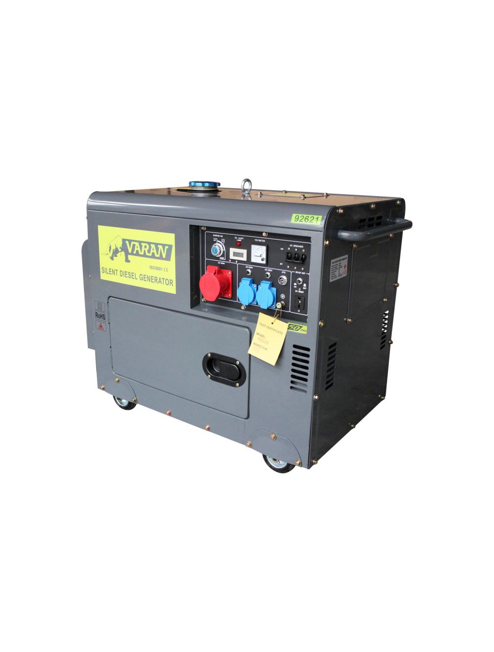 Générateur électrique Diesel insonorisé Groupe électrogène 5.5kVA, 400V, 230V