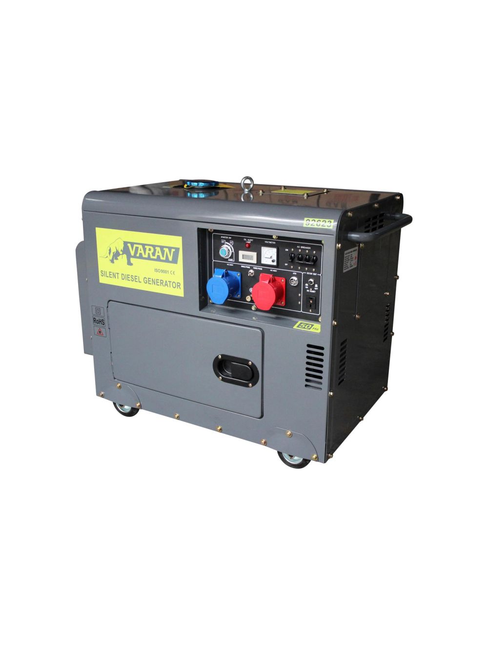 Générateur électrique Diesel insonorisé Groupe électrogène 5kVA 400V et 230V + ATS