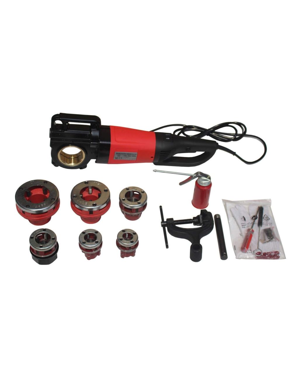 Fileteuse, filiere électrique 2000W pour tuyaux de 1/2'', 3/4'', 1'', 1-1/4'', 1-1/2'', 2''