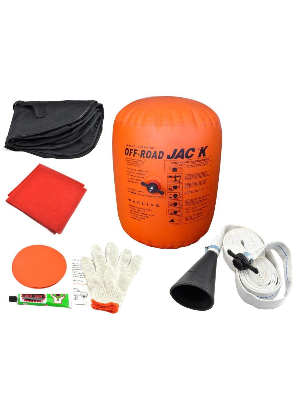 AirJack (cric gonflable) 4 tonnes pour 4x4, SUV... + Accessoires 
