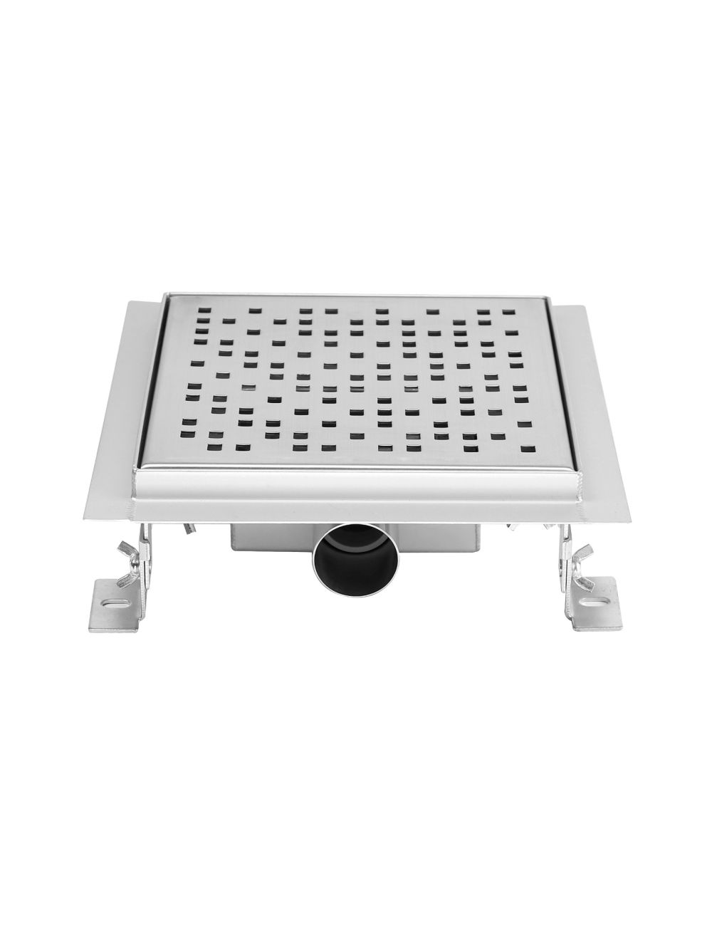 Caniveau de douche en inox carré 20cm, sterfput de douche, hauteur ajustable 63-83mm Q15