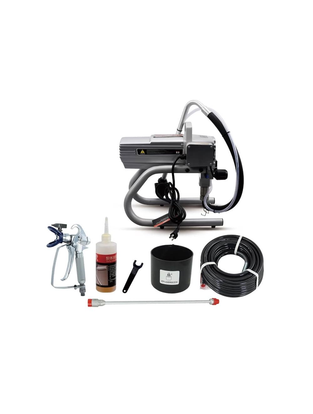 Pulvérisateur de peinture PRO Airless 900w 220 bar 2.2l/min, Pistolet haute pression à peinture, tuyau de 15m