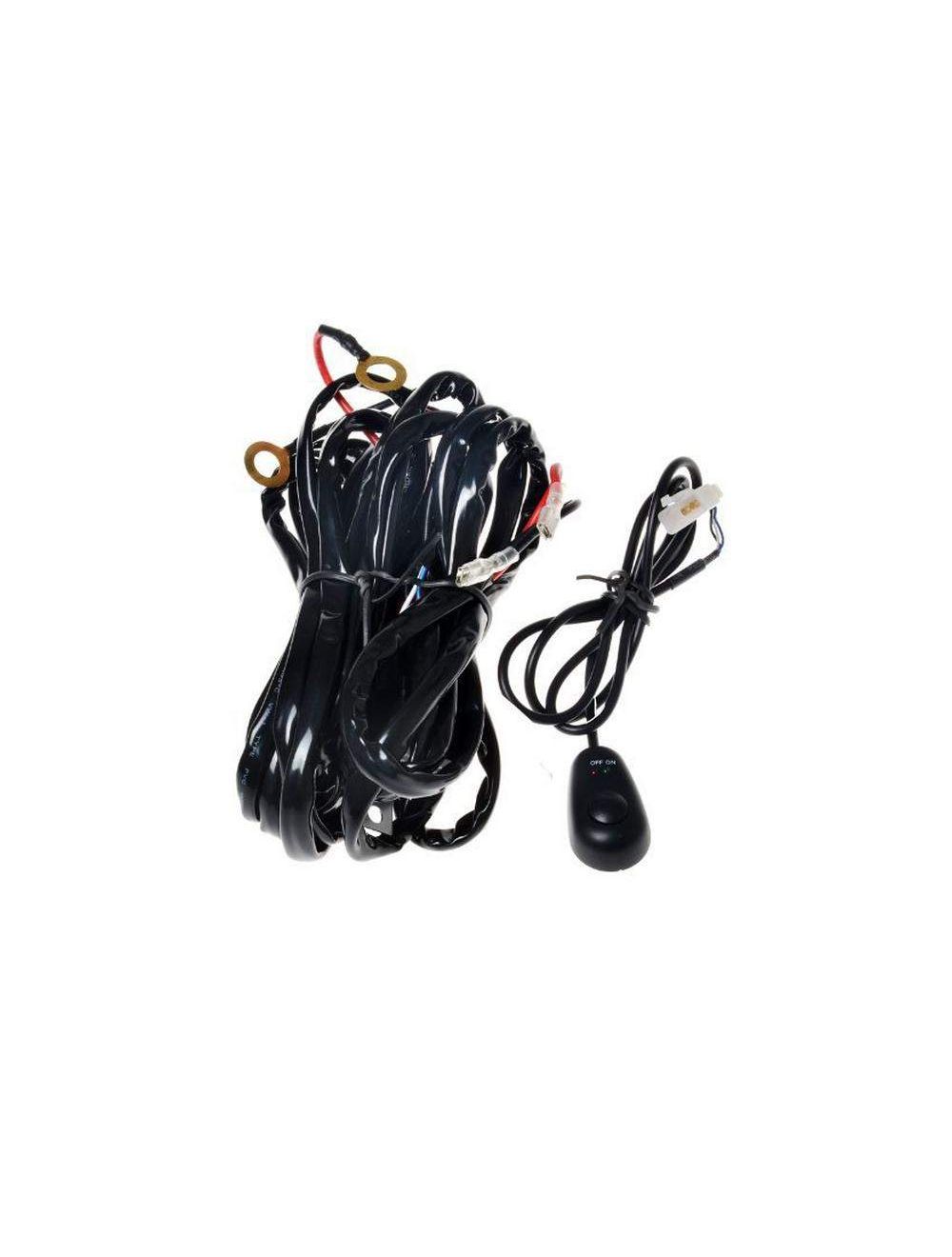 Rallonge Faisceau d'installation pour barre de LED et Longue Portée avec interrupteur et fusible 30A