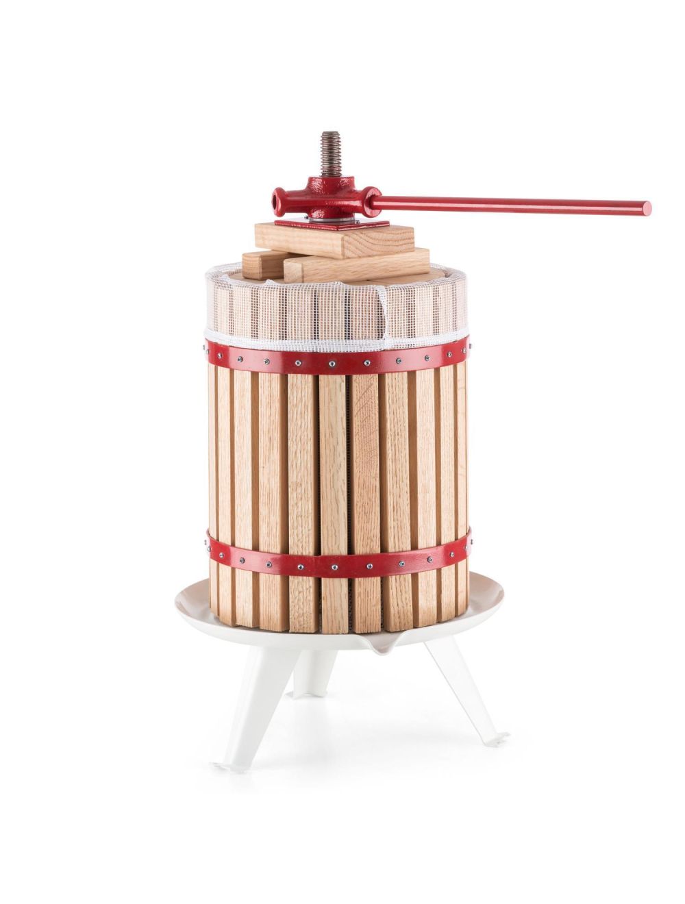 Presse-fruits et presse-agrumes mécanique de 18L en bois de chêne