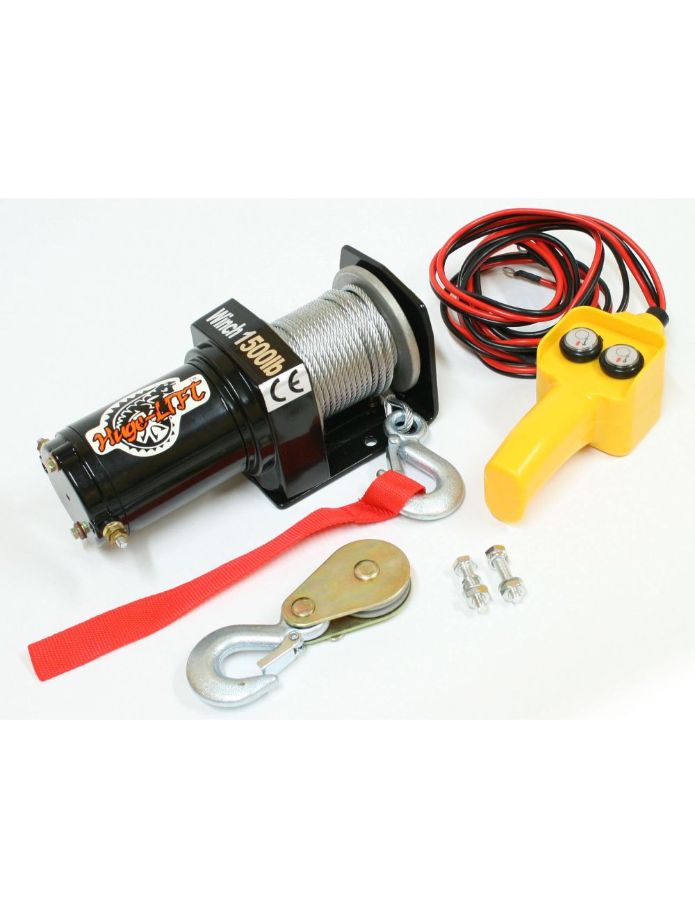 Treuil électrique 12V 680Kg / 1360Kg 520W, Treuil à câble longueur 15m Ø4mm