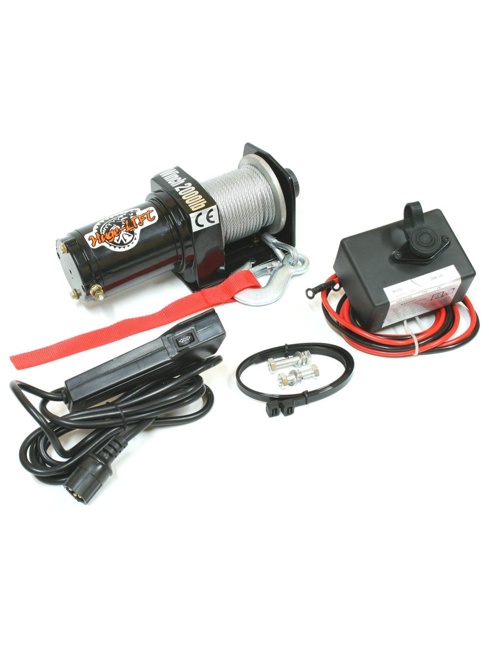 Treuil électrique 12V 907Kg / 1814Kg 700W, Treuil à câble longueur 15m Ø4mm