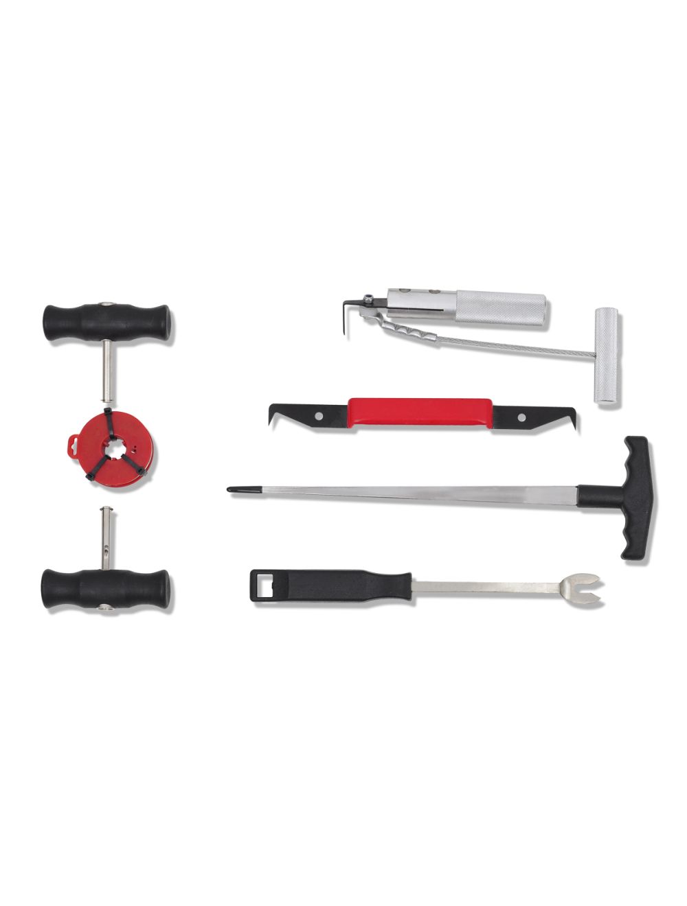 Set d'outils de démontage de pare-brise et vitres collés, 7 pièces