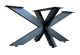 Support pied de table SPIDER en acier noir 150x78x71 Châssis de table Piétement meuble Pied en croix