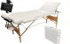Table de massage pliante en bois 210x100x100cm, Blanc, 250kg max, Mousse 10cm