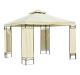 Tente de Réception, tonnelle, Barnum, Pavillon de Jardin, Beige 3 X 3 M