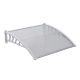 Auvent de porte 100x120cm, abri de porte d'entrée, avant-toit transparent, porche