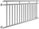 Garde-corps de porte fenêtre 225x90cm balustrade main courante rambarde acier inoxydable