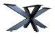 Support pied de table basse SPIDER en acier noir 98x58x43 Châssis de table Piétement meuble Pied en croix (reconditionné) 